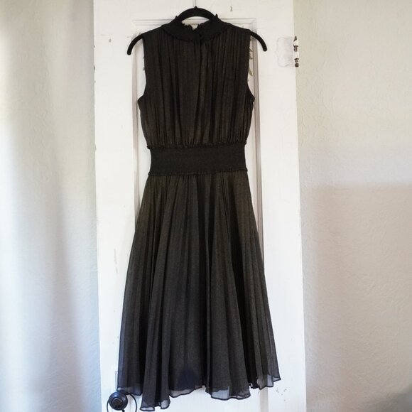 Nanette Lepore Pleated Dress Smocked Neck and Waist Size 4 - Picture 5 of 16